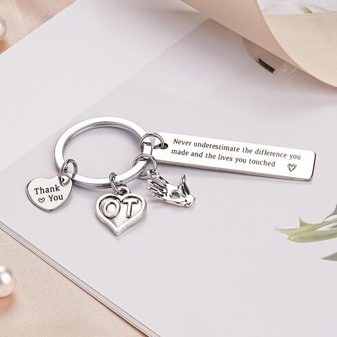Therapy Gifts Keychain for Women Men - Thank You Keychains for OT PT Therapist, Slp Mental Health Mentor Appreciation Gift in Kuwait
