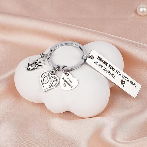 Therapy Gifts Keychain for Women Men - Thank You Keychains for OT PT Therapist, Slp Mental Health Mentor Appreciation Gift in Kuwait