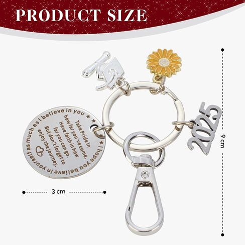 Graduation Keychain 2025 Senior High School Graduate Student Inspirational Keychain Gift for Boys Girls Graduation in Saudi Arabia