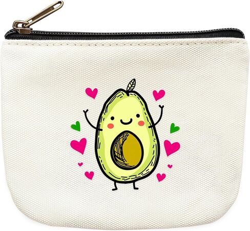 حامل حقيبة حقيبة Avocado Coin Pouch for Teens Girls Women Kids ، Avocado Loves Home Decords ، Small Mini Pres Coin Card Coun Headset Lipstick! in Kuwait