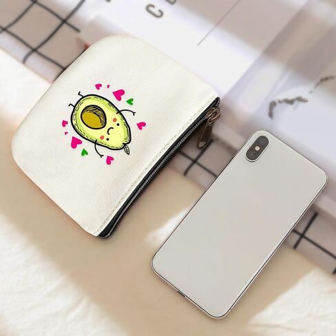 حامل حقيبة حقيبة Avocado Coin Pouch for Teens Girls Women Kids ، Avocado Loves Home Decords ، Small Mini Pres Coin Card Coun Headset Lipstick! in Kuwait