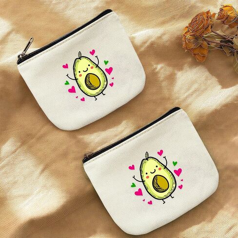 حامل حقيبة حقيبة Avocado Coin Pouch for Teens Girls Women Kids ، Avocado Loves Home Decords ، Small Mini Pres Coin Card Coun Headset Lipstick! in Kuwait