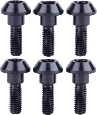 6pcs التيتانيوم برغي دراجة نارية فرامل القرص الترباس M6 × 20 مم لسوزوكي ياماها فرامل قرص البراغي المسمار (أسود) in Kuwait