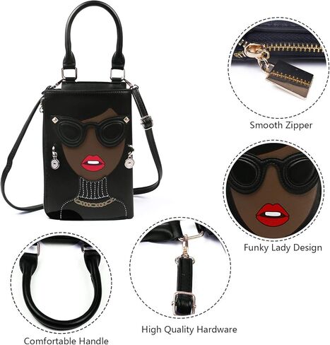 كوانغ! المرأة الجدة سيدة الوجه أكياس الكتف غير تقليدي PU الجلود أعلى مقبض حقيبة اليدين حقيبة حقيبة القابض للنساء in Kuwait