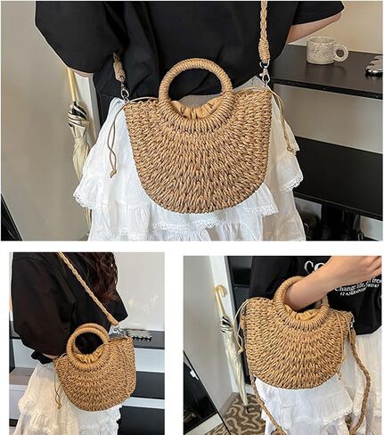Straw Purse Summer Beach Woven Clutch Purses for Women Cloud Crossbody Shoulder Bags Spring Clutch Handbag 2025 in Kuwait