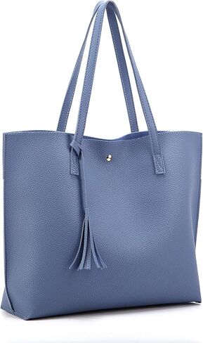 Women Tote Bags Top Handle Satchel Handbags PU Faux Leather Tote Bag with Tassel Shoulder Purse in Saudi Arabia