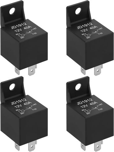 2 Pack Car Relay, 12V 40A, 4 Pin SPST, Automotive Switches and Starters, Waterproof Relay for Boat Tractor Truck Motorcycle (2) in Saudi Arabia