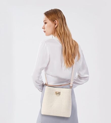 KALIDI Crossbody Purses for Women Vegan Leather Bucket Bag Fashion Ladies Crossbody Handbag Shoulder Purse with Multi Pockets in Kuwait