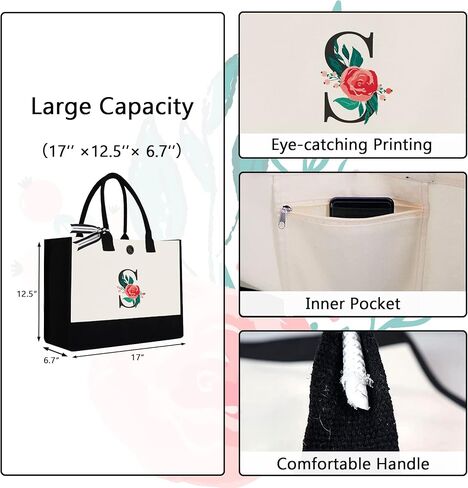 حقيبة حمل القماش الأولية ، هدايا أعياد الميلاد المخصصة للنساء مع المعلمين ، أكياس حمل أحادية اللون مناسبة لشاطئ عيد الأم (الشريرة) in Kuwait