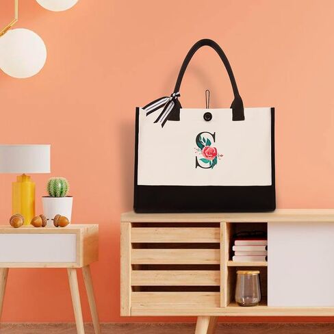 حقيبة حمل القماش الأولية ، هدايا أعياد الميلاد المخصصة للنساء مع المعلمين ، أكياس حمل أحادية اللون مناسبة لشاطئ عيد الأم (الشريرة) in Kuwait