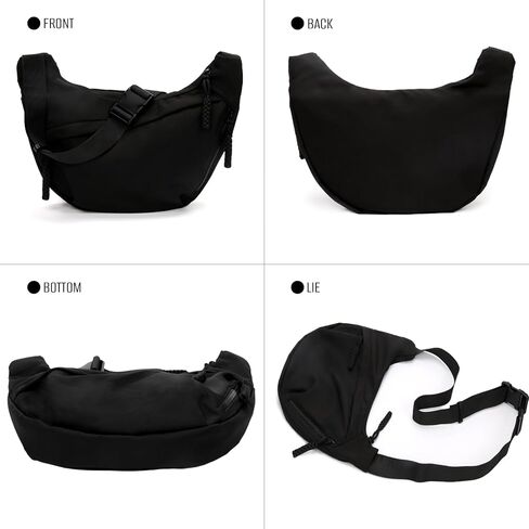 Crescent Crossbody Bags for Women and Men Nylon Luna bag Moon Hobo Purses Slouchy Dumpling Bag Canvas Shoulder Bags in Kuwait