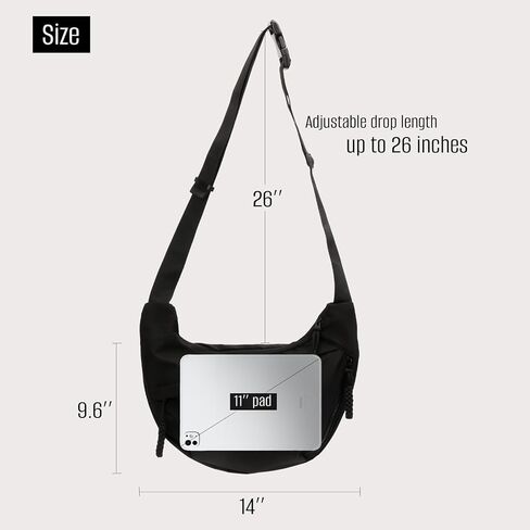 Crescent Crossbody Bags for Women and Men Nylon Luna bag Moon Hobo Purses Slouchy Dumpling Bag Canvas Shoulder Bags in Kuwait