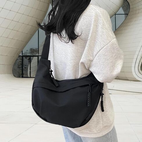 Crescent Crossbody Bags for Women and Men Nylon Luna bag Moon Hobo Purses Slouchy Dumpling Bag Canvas Shoulder Bags in Kuwait