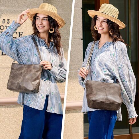 VONAL Hobo Crossbody Bags for Women, Vegan Leather Purses Shoulder Handbags for women PU leather Tote Bags Everyday Purse in Kuwait