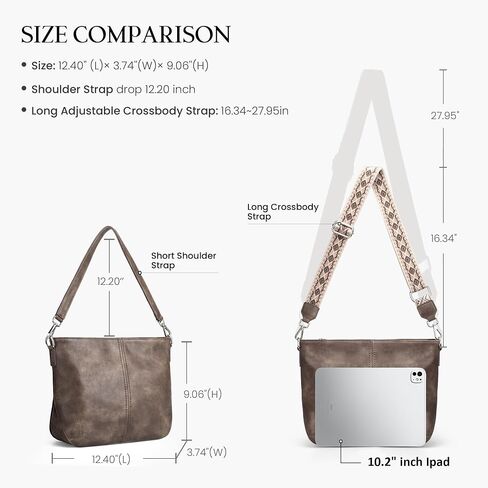 VONAL Hobo Crossbody Bags for Women, Vegan Leather Purses Shoulder Handbags for women PU leather Tote Bags Everyday Purse in Kuwait