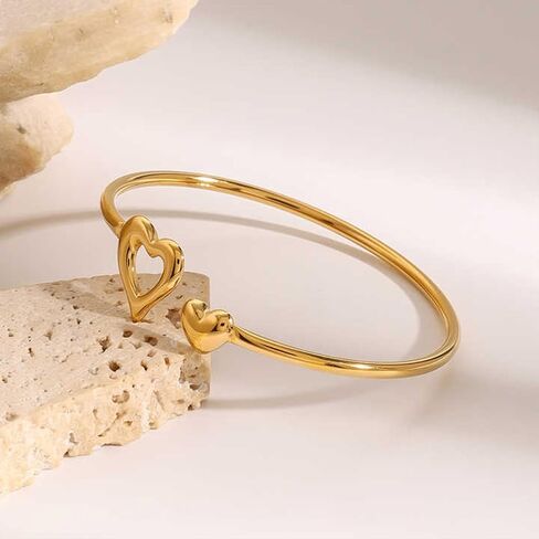 Gold Plated Statement Bangle Bracelets for Women Multiple Options Open Cuff Bracelet Trendy Jewelry in Kuwait