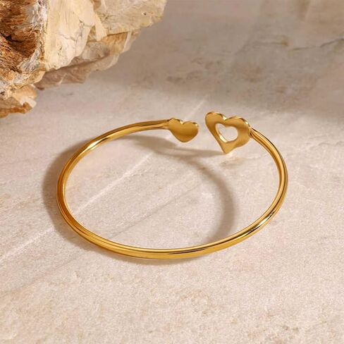 Gold Plated Statement Bangle Bracelets for Women Multiple Options Open Cuff Bracelet Trendy Jewelry in Kuwait