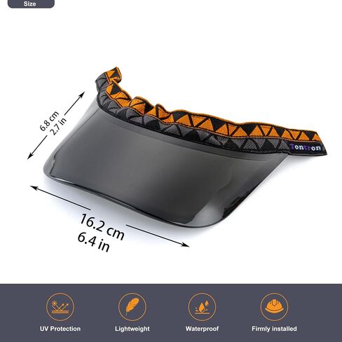Tontron Colourvisor Removable Helmet Visor | Helmet Brim (Black) in Saudi Arabia