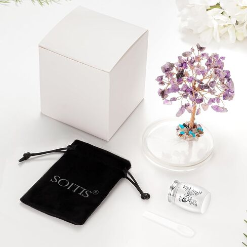 SOITIS Small Urns for Human Ashes Keepsake, Stainless Steel Mini Urn for Human Ashes with Amethyst Crystal Tree -Decoration Butterfly Cremation Keepsake in Saudi Arabia