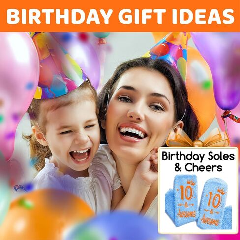 HAPPYPOP Birthday Gifts for Boys - Fuzzy Birthday Socks for Tween Boys Girls, Presents for 5-12 Year Old in Kuwait