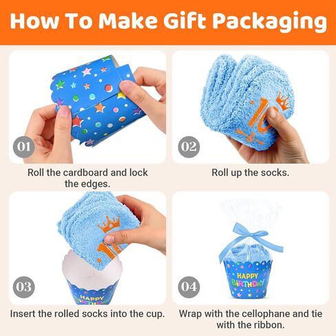 HAPPYPOP Birthday Gifts for Boys - Fuzzy Birthday Socks for Tween Boys Girls, Presents for 5-12 Year Old in Kuwait