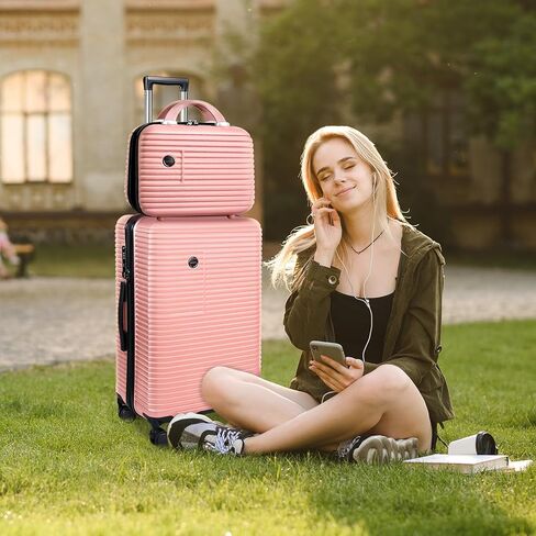 حمل على حقائب الأمتعة 2 قطعة+AB HARDSHELL 20 بوصة حقائب مع عجلات الدوار المعتمدة من طيران معتمدة. in Kuwait