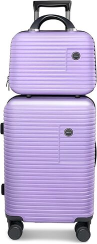 Carry On Luggage Set 2 Piece PC+AB Hardshell 20 inch Suitcases with Spinner Wheels Airline Approved. in Saudi Arabia