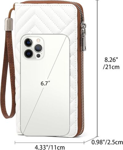 Goiacii Womens Wallet RFID حظر الجلود السعة الكبيرة سعة طويلة المحفظة معصم معصم in Kuwait