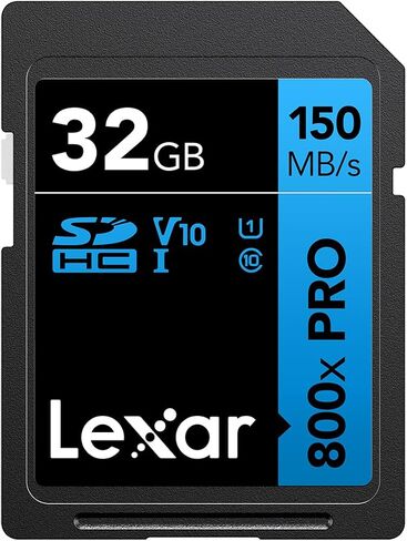 Lexar 128GB 2-Pack 800x PRO SD Memory Card, 150MB/s Read, 4K, V30, UHS-I | Ideal for Point-n-Shoot, Mid-Range DSLR Cameras, HD Camcorders, Temperature/Shock/Vibration/X-ray Proof, LSD0800P128G-B2NNU in Kuwait