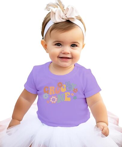 Groovy One Daisy Adorable 1st Birthday Shirt for Infant Baby Toddler Girl First Birthday Outfit in Saudi Arabia
