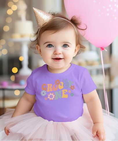 Groovy One Daisy Adorable 1st Birthday Shirt for Infant Baby Toddler Girl First Birthday Outfit in Saudi Arabia