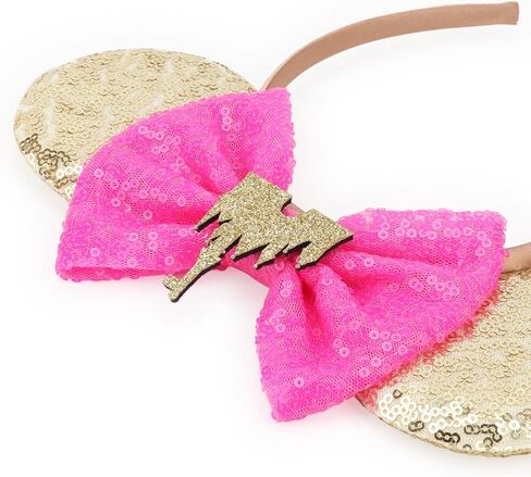 Dreshow Mouse Ears Bow Bow Headbands Minnie Ears Belder Glitter Party Decoration Cosplay Cosplay for Girls & Women in Kuwait
