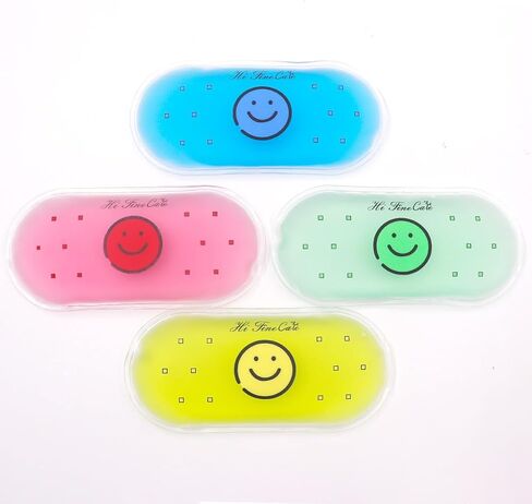Small Ice Packs, Boo Boo Ice Pack for Injuries Hot & Cold Ice Packs Bulk Reusable Ice Pack Cold Compress for Pain Relief, Christmas Gift (4 Count (Pack of 1) Smile) in Kuwait