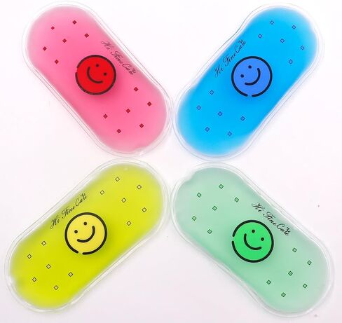 Small Ice Packs, Boo Boo Ice Pack for Injuries Hot & Cold Ice Packs Bulk Reusable Ice Pack Cold Compress for Pain Relief, Christmas Gift (4 Count (Pack of 1) Smile) in Kuwait