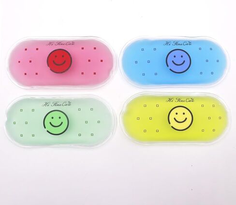 Small Ice Packs, Boo Boo Ice Pack for Injuries Hot & Cold Ice Packs Bulk Reusable Ice Pack Cold Compress for Pain Relief, Christmas Gift (4 Count (Pack of 1) Smile) in Kuwait