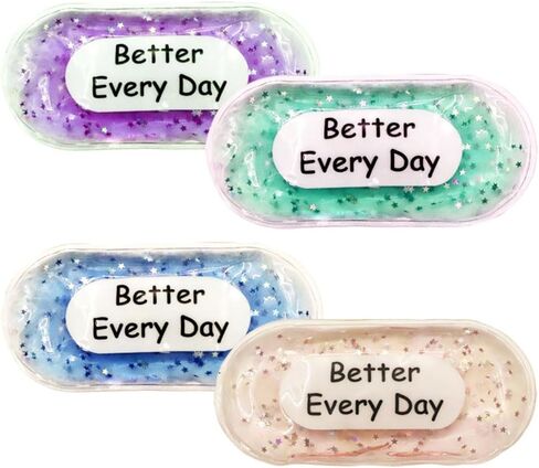 Small Ice Packs, Boo Boo Ice Pack for Injuries Hot & Cold Ice Packs Bulk Reusable Ice Pack Cold Compress for Pain Relief, Christmas Gift (4 Count (Pack of 1) Smile) in Kuwait