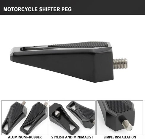 كعب أخمص القدمين أوتاد فانتوم فانتوم رافعة الرافعة ل Harley Touring Road King Street Glide Sportster 883 Dyna Street Bob Softail Fat Boy Slim Breakout Universal (Black) in Kuwait