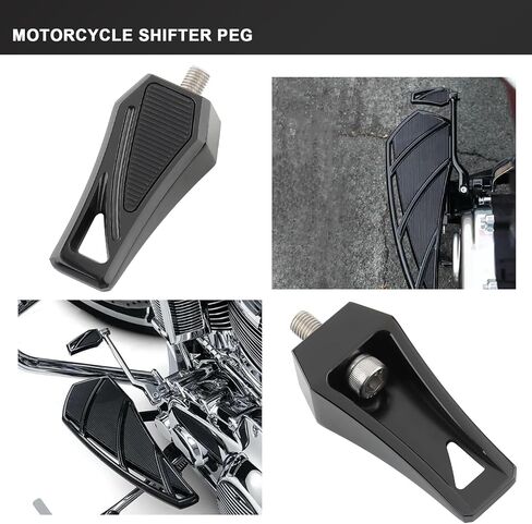 كعب أخمص القدمين أوتاد فانتوم فانتوم رافعة الرافعة ل Harley Touring Road King Street Glide Sportster 883 Dyna Street Bob Softail Fat Boy Slim Breakout Universal (Black) in Kuwait
