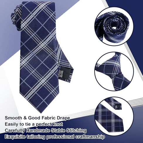 Coume 5 Pcs Gifts for Men Him Father's Day Gift Tie Set Necktie Pocket Square Tie Clip Cufflinks for Birthday in Kuwait