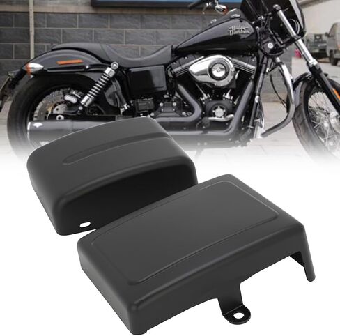 تغطية نادلة جانب البطارية لهارلي داينا بوب بوب ، Super Glide ، Wide Glide ، Switchback 2012-2017 / Street Bob 2013-2014 ، Gloss Black in Kuwait