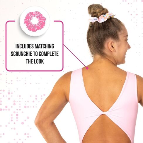 ثياب جمباز مفتوحة مريحة للفتيات ، بما في ذلك مطابقة scrunchie in Kuwait