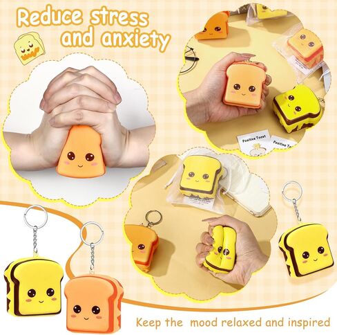 Squishy Stress Relief Keychain with Positive Cards Employee Appreciation Gifts Back to School Gifts for Students in Saudi Arabia