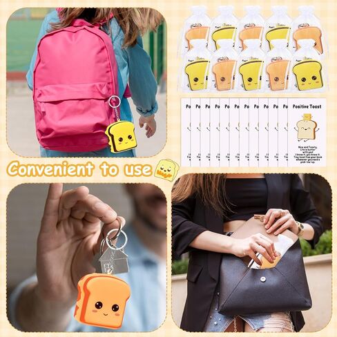 Squishy Stress Relief Keychain with Positive Cards Employee Appreciation Gifts Back to School Gifts for Students in Saudi Arabia