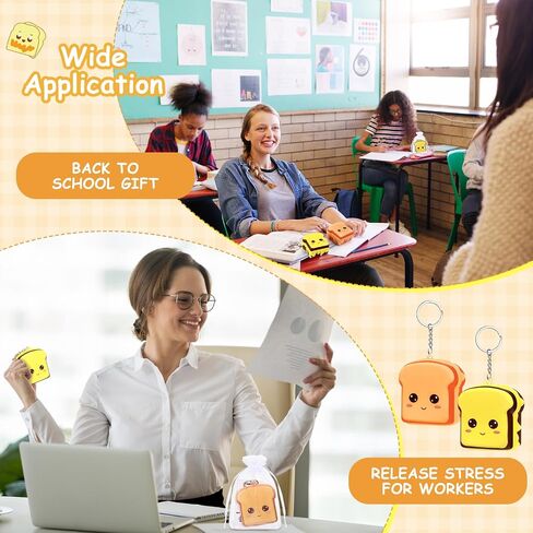 Squishy Stress Relief Keychain with Positive Cards Employee Appreciation Gifts Back to School Gifts for Students in Saudi Arabia