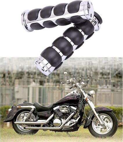 DREAMIZER 25.4MM Motorcycle Handlebar Grips 1 inch Compatible with Honda Shadow Spirit 750 Valkyrie Fury VTX1300 VTX1800 VT400 VT750 VT1100 - Smooth in Saudi Arabia