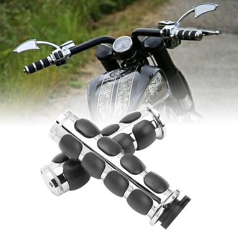 DREAMIZER 25.4MM Motorcycle Handlebar Grips 1 inch Compatible with Honda Shadow Spirit 750 Valkyrie Fury VTX1300 VTX1800 VT400 VT750 VT1100 - Smooth in Saudi Arabia