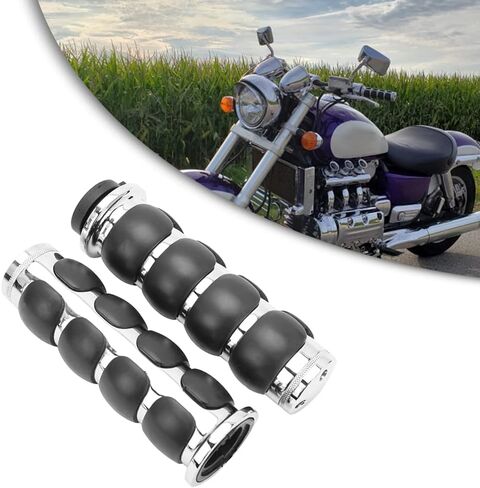 DREAMIZER 25.4MM Motorcycle Handlebar Grips 1 inch Compatible with Honda Shadow Spirit 750 Valkyrie Fury VTX1300 VTX1800 VT400 VT750 VT1100 - Smooth in Saudi Arabia