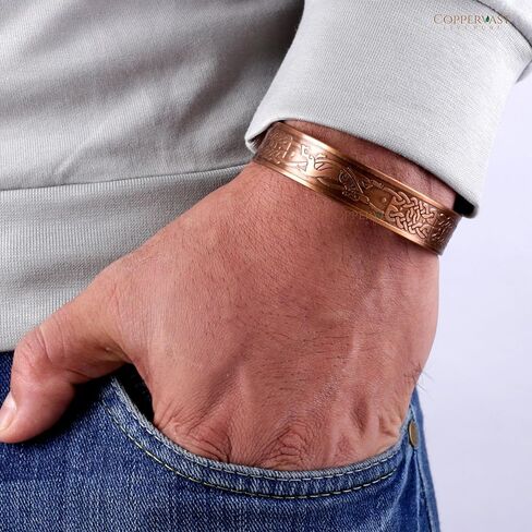 Copper Bracelets- for Men and Women| Set of 3 with Gift Box |Handmade 100% Copper| Gift for Women and Men in Kuwait