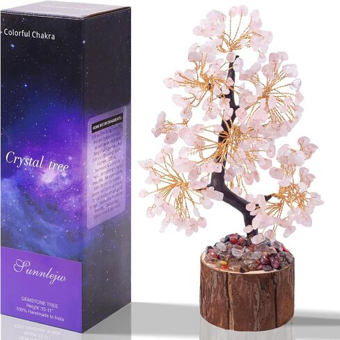7 Chakra Crystal Tree of Life,Birthday Gifts for Women, Healing Crystal and Stones for Positive Energy,Gifts for Sister and Mom,House Warming Gift,Money Feng Shui Tree Decoration in Kuwait
