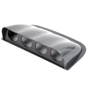Gauge Pod, Universal 4‑Hole 52mm Gauge Mount Holder Quadruple Dash Meter Pod Instrument Panel Cover Carbon Fiber